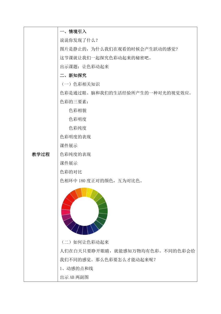 人美版小学美术五年级下册4.《让色彩动起来》教学设计.docx_第2页
