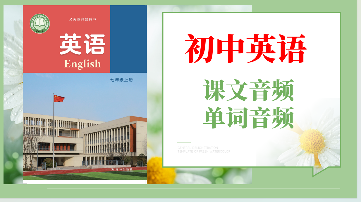 译林版（2025）七年级上册英语课文朗读音频mp3+单词录音（全册听力下载）.rar